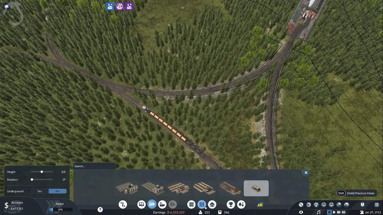 Track tools showing the one-way and two-way signal placement options